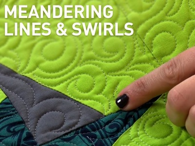 Meandering Quilting Lines & Swirls for Backgrounds & Borders | FMQ Tutorial with Angela Walters