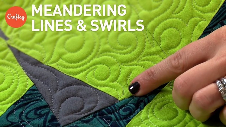 Meandering Quilting Lines & Swirls for Backgrounds & Borders | FMQ Tutorial with Angela Walters