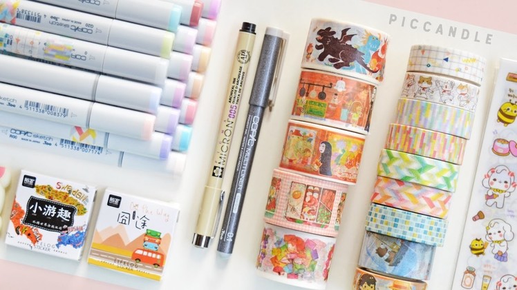 New Copic Markers, Washi Tapes and more [Art & Planner Supplies Haul]