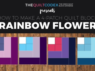Rainbow Flower Quilt Block Tutorial