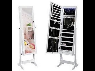 Review: SONGMICS Jewelry Cabinet Standing Jewelry Armoire Organizer with Mirror LED Light, White