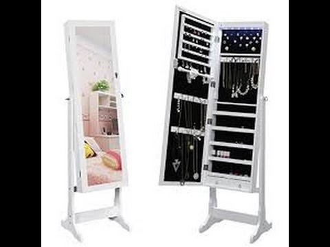 Review: SONGMICS Jewelry Cabinet Standing Jewelry Armoire Organizer with Mirror LED Light, White