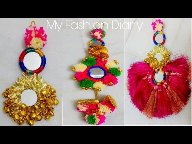 3 typs of beautiful latkans tutorial easy,{do it yourself} with lots of ideas