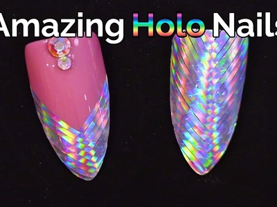 Amazing Holographic Nails - Fish Tail Plaited Design