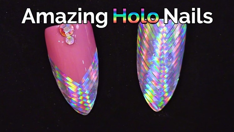 Amazing Holographic Nails - Fish Tail Plaited Design