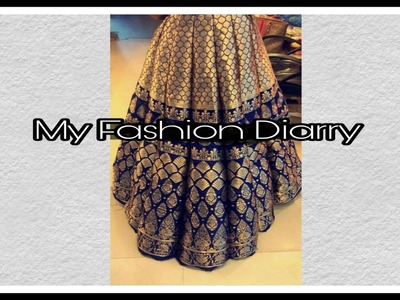BOX PLEATED LONG SKIRT WITH UMBRELLA PATTERN