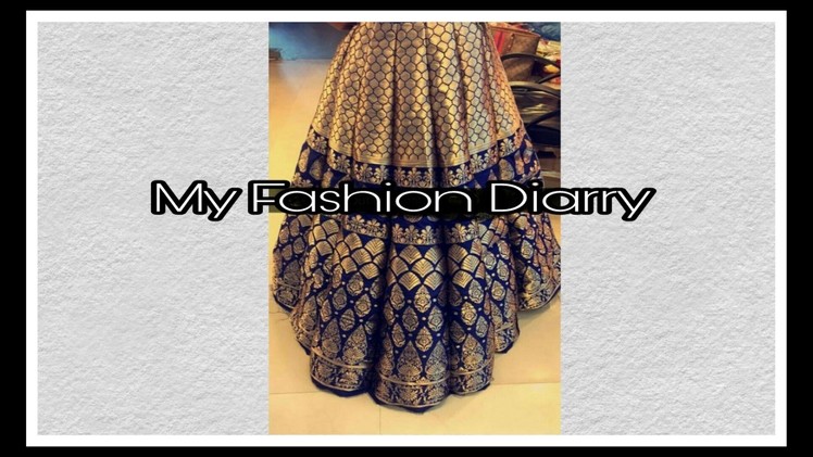 BOX PLEATED LONG SKIRT WITH UMBRELLA PATTERN