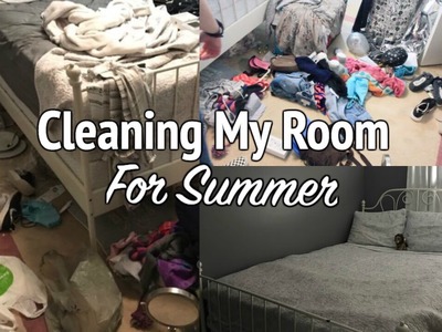 CLEANING MY ROOM FOR SUMMER!