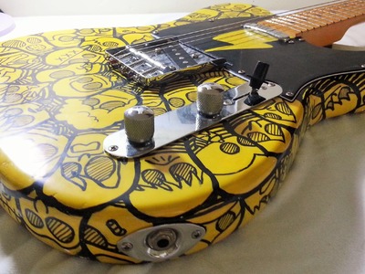 Custom guitar paint  (doodle art)