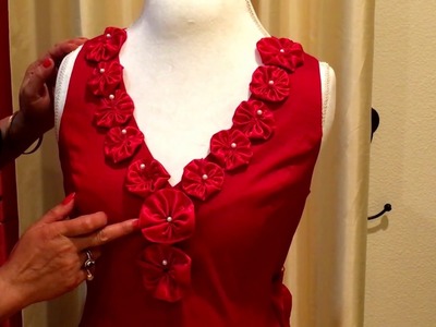 Design with Nikki: Episode 1: Fabric Flowers on Ready-Made Dress
