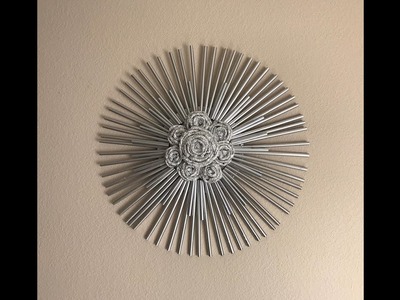 Drinking Straw and Foil Decorative Wall Art - DIY Crafts