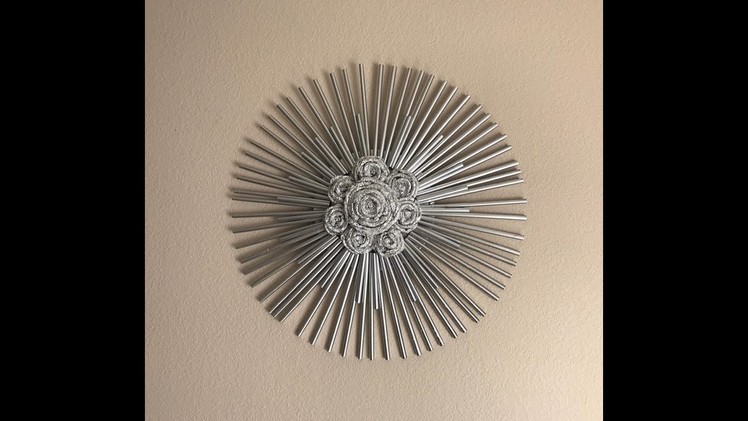 Drinking Straw and Foil Decorative Wall Art - DIY Crafts