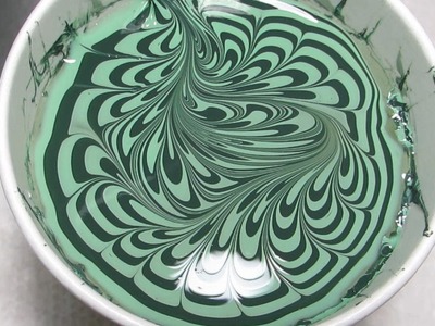 Green & Green | Water Marble March 2012 #2 | DIY Nail Art Tutorial