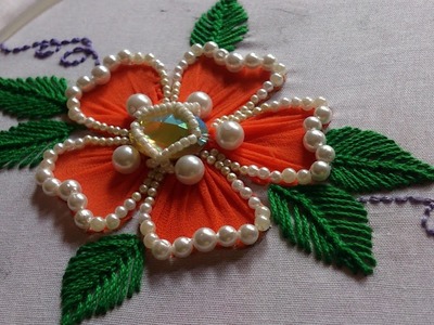 Hand embroidery designs. Hand embroidery for beginners. Flower stitch design.