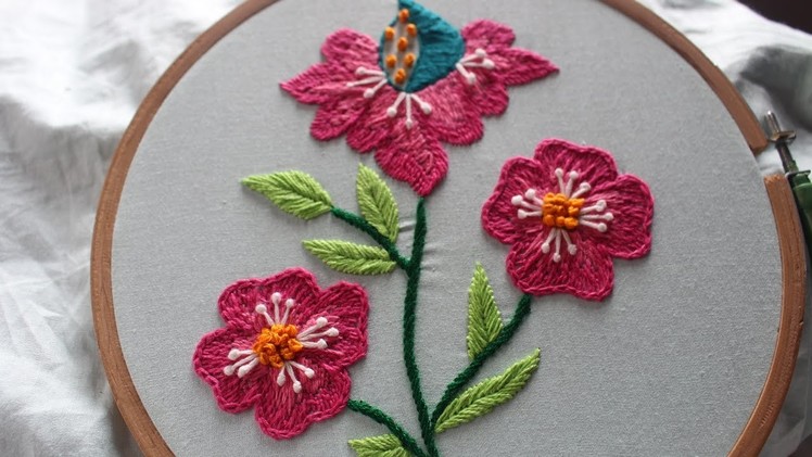Hand Embroidery Designs | Beautiful Flower Design | Stitch and Flower-143