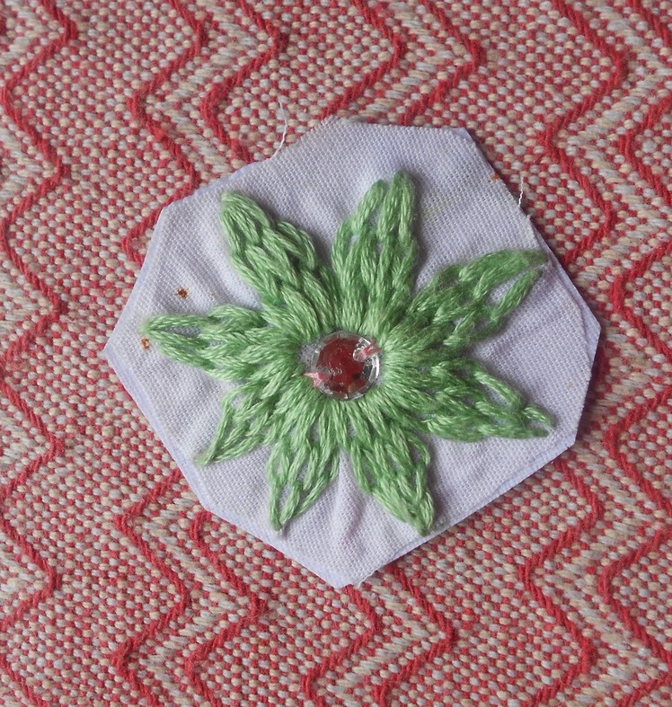 HAND EMBROIDERY: SEW A FLOWER USING SIMPLE CHAIN STITCH METHOD