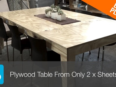 How to Build a Table from Only 2 Sheets of Plywood - by SoundBlab