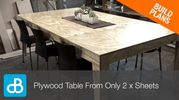 How to Build a Table from Only 2 Sheets of Plywood - by SoundBlab