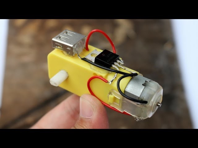How To Make a Mobile Charger Using DC Motor