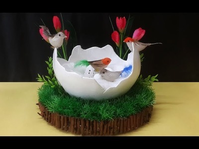 How to Make Birds Nest Craft Using Newspaper | DIY Birds Nest Home Décor Craft | Paper Nest