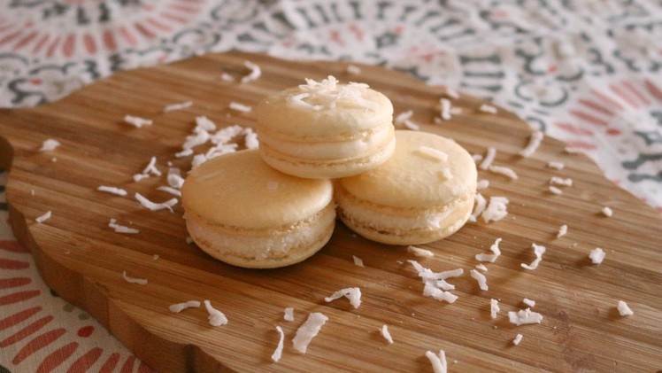 How to Make Coconut French Macarons NO ALMOND FLOUR | sweetco0kiepie