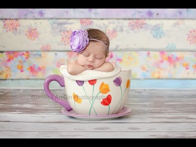 How to stuff a bucket. Newborn photography tutorial.