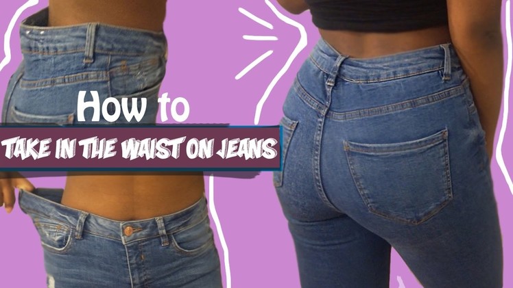 How to take in the waist on a pair of jeans| FASHION FIX EP 6  |Birabelle |