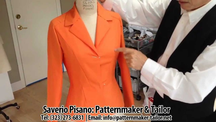Making Womens Jacket With Darts by Los Angeles Patternmaker Pisano
