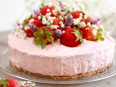 No-Bake Strawberry Cheesecake - Gemma's Bigger Bolder Baking Ep  125