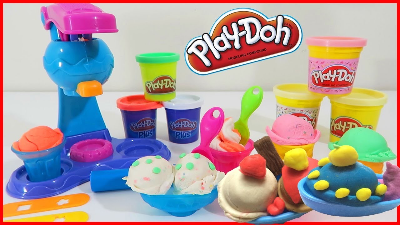 Doh, Play Doh Double Treat Ice Cream Set Banana Split  Sundae Sweet Shoppe Desserts n Treats by