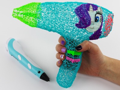 Rarity Hair Dryer How to Draw with 3D Pen ! My Little Pony Video for Kids