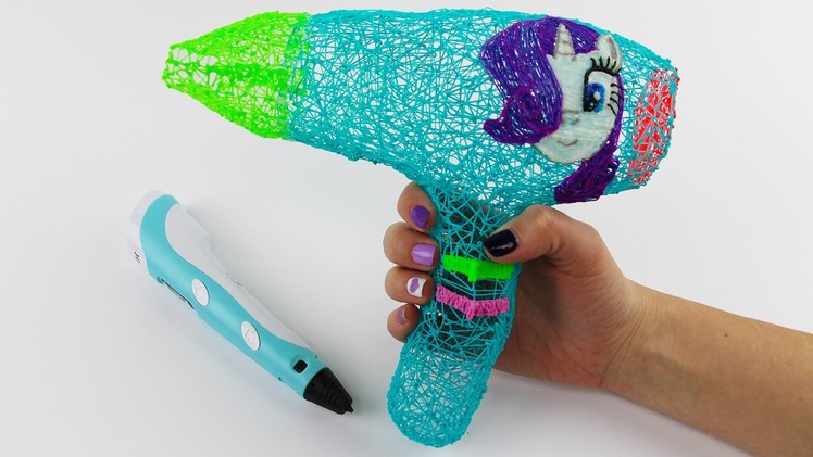 Rarity Hair Dryer How to Draw with 3D Pen ! My Little Pony Video for Kids