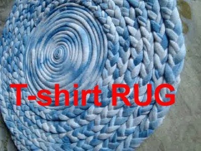Reuse old T- shirt to make rug ,carpet,table mat,coaster