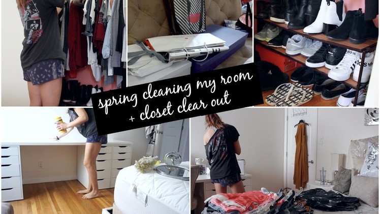 Timelapse: Spring Cleaning My Room + Closet Clear Out || Eliana Jalali