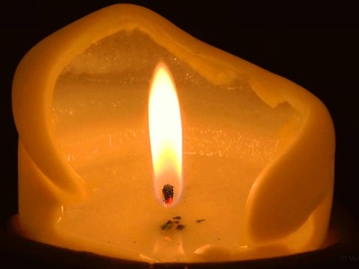 ????Virtual Candle: Close Up Candle with Soft Crackling Fire Sounds (Full HD)????