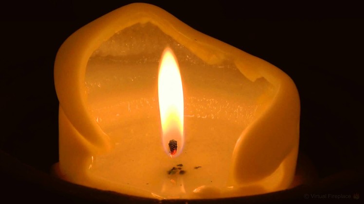 ????Virtual Candle: Close Up Candle with Soft Crackling Fire Sounds (Full HD)????