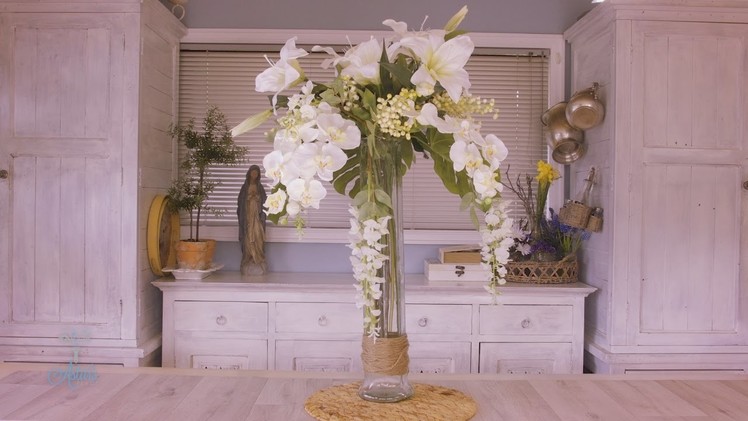 Wisteria, Lily and Orchid Floristry Arrangement