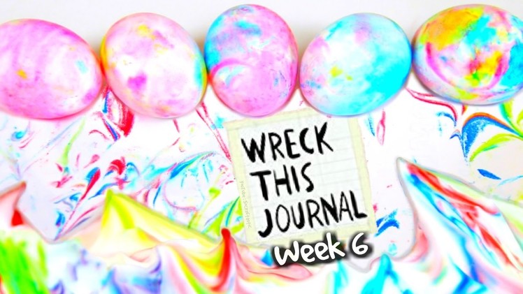 WRECK THIS JOURNAL 6 : SHAVING CREAM EASTER EGGS, Darts, & Cupcake - SoCraftastic