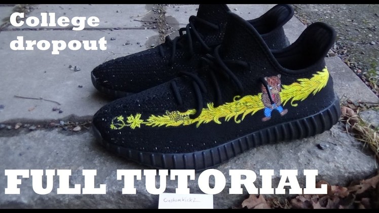 Yeezy V2 "COLLEGE DROPOUT"??! [FULL CUSTOM TUTORIAL]