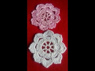 80-Crochet design#Lesson-4,how to do double crochet to make simple flower(Hindi.Urdu)