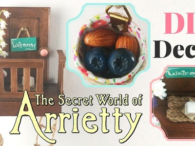 ????ARRIETTY inspired DIY Room DECOR-Miniature house-Polymer Clay Blueberries, Almonds-Tutorial