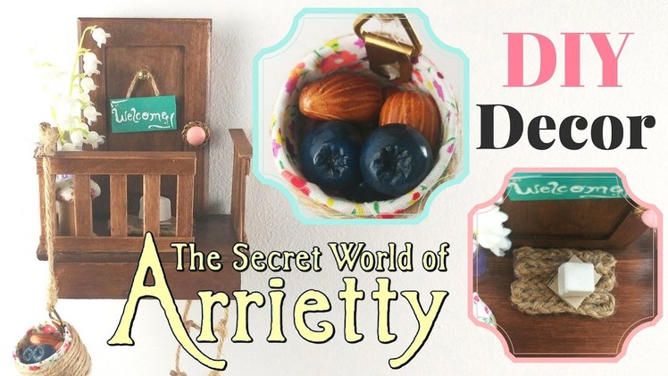 ????ARRIETTY inspired DIY Room DECOR-Miniature house-Polymer Clay Blueberries, Almonds-Tutorial