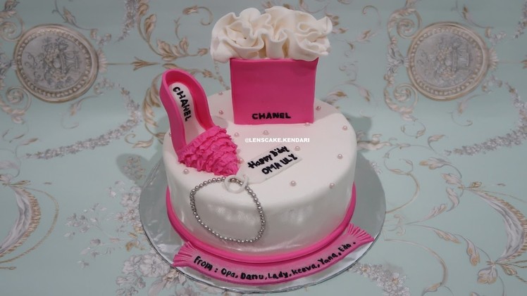 CHANEL CAKE TUTORIAL BAG AND SHOES HOW TO MAKE BIRTHDAY CAKE - CARA MEMBUAT KUE ULANG TAHUN