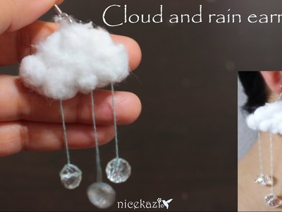 Cloud and rain earrings: How to make