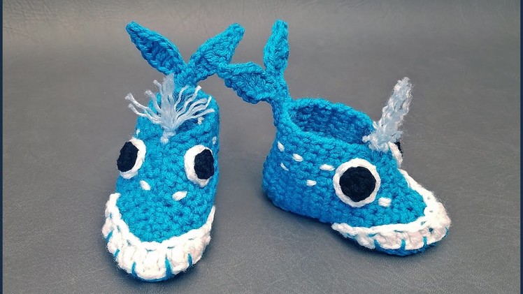 Crochet Tutorial: Whale-y Awesome Baby Booties