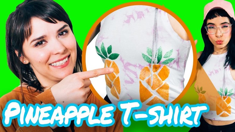 CUTE SUMMER STYLE - DIY Holographic Pineapple T-Shirt. Do It Your Damn Self | HISSYFIT
