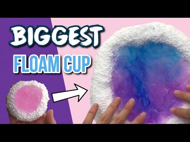 DIY Biggest Floam Cup Ever+Floam Tutorial! Crunchy ASMR