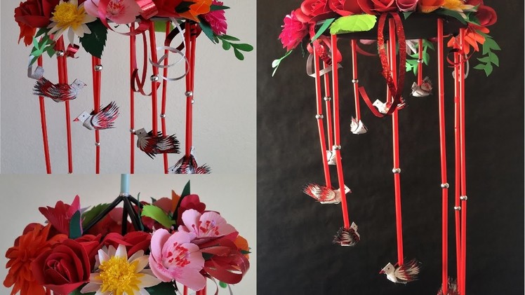 DIY Bird Mobile Hanging : Hanging birds : How to make birds : Baby mobile : Chandelier DIY