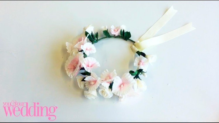 DIY BRIDE: How to make a paper flower button hole | Wedding Craft