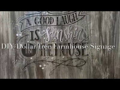 DIY Dollar Tree Farmhouse Signage 2017